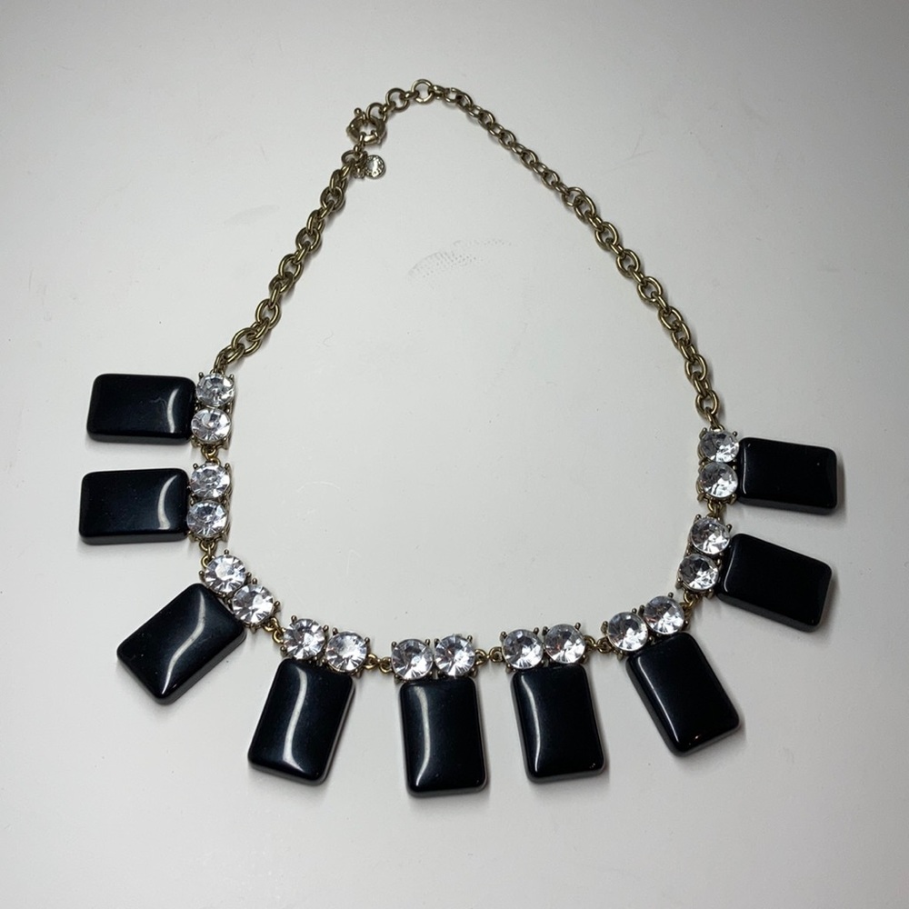 J. Crew Black and Stone Necklace